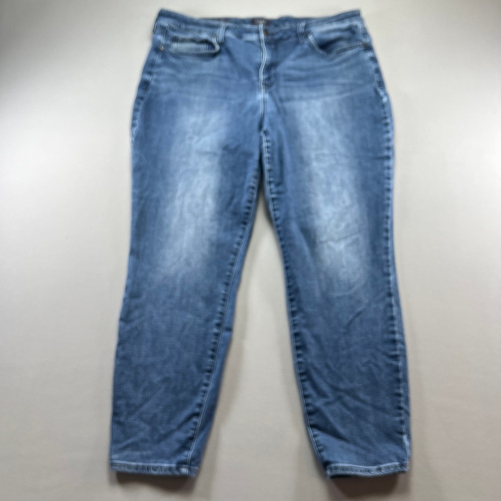 Nydj Ami Skinny Jeans Women 18 Blue Lift Tuck Denim Stretch Mid Rise Medium Wash